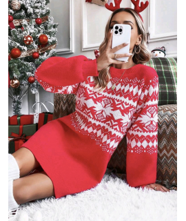 Рождественское платье-свитер