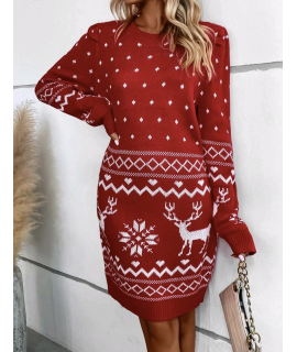 Рождественское платье свитер
